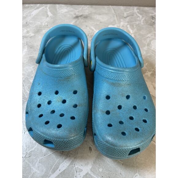 Crocs Peeps Collab Blue Sugar Coated‎ Sparkle Limited Easter Men 7 Women 9 - Picture 6 of 8